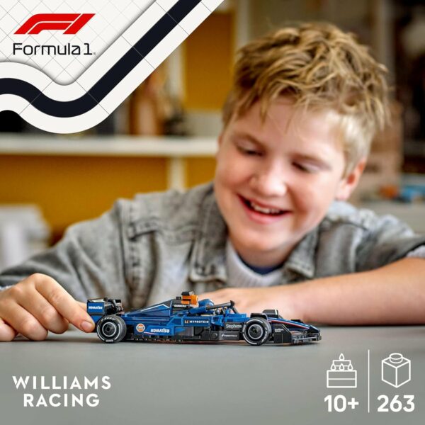 LEGO Speed Champions Auto de Carreras Williams Racing FW46 F1 Set con vehículo y 1 minifigura, Modelo construible, Juego y Regalo Coleccionable para niños y niñas 77249 - Imagen 2