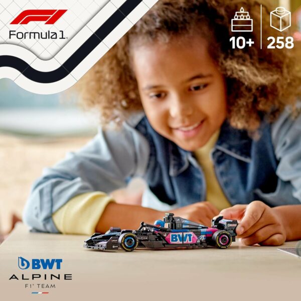 LEGO Speed Champions Auto de Carreras BWT Alpine F1 Team A524 Juguete, Set con vehículo y 1 minifigura de un piloto, Modelo, Regalo Coleccionable para niños y niñas 77248 - Imagen 2