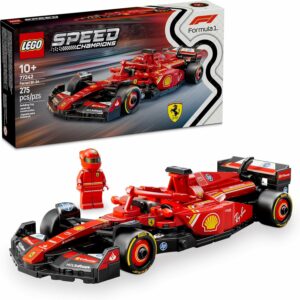 LEGO Speed Champions Auto de Carreras Ferrari SF-24 F1 Set con vehículo de Juguete y piloto, Modelo construible, Juego con 1 minifigura, Regalo Coleccionable para niños 77242