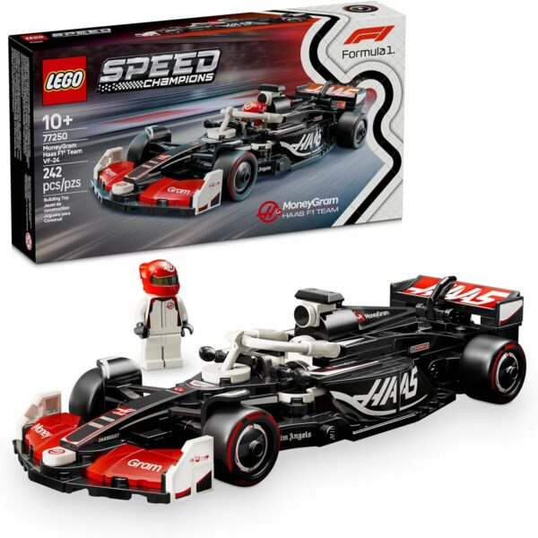 LEGO Speed Champions Auto de Carreras MoneyGram Haas F1 Team VF-24 Vehículo de Juguete con 1 minifigura, Modelo construible, Regalo Coleccionable para niños y niñas 77250