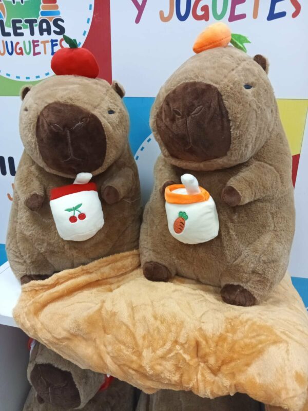 Peluche con manta capibara - Imagen 3