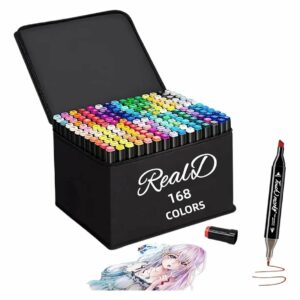 Estuche de colores 168 piezas doble punta