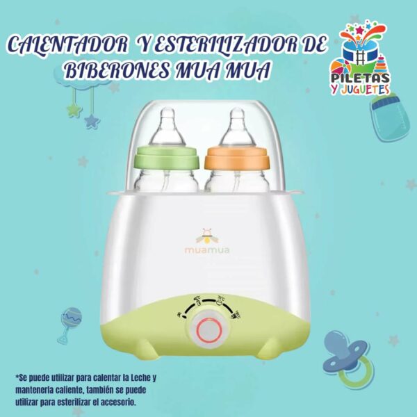 Calienta biberón y esterilizador 2en1 MUA MUA ❤️ - Imagen 2