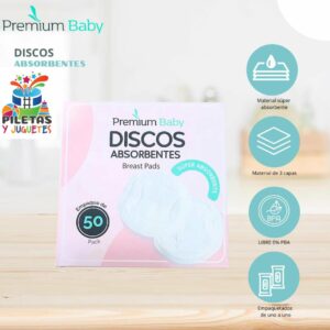 PACK DE 50 DISCOS ABSORBENTES PREMIUM BABY