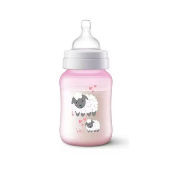 PHILIPS Biberón Anticólico con Diseño de Oveja - Rosado - Imagen 2