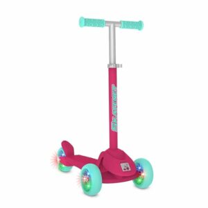 Monopatín Skatenet Led Ajustable Rosa