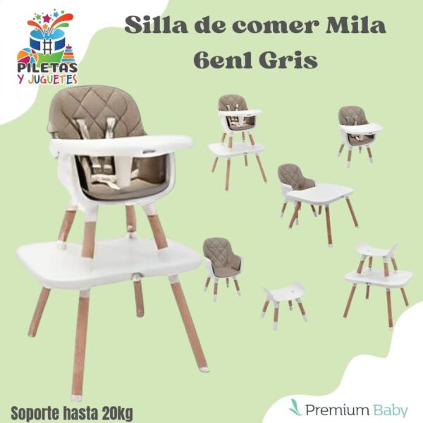 Silla para comer Mila 6e1 
Premium Baby - Imagen 2