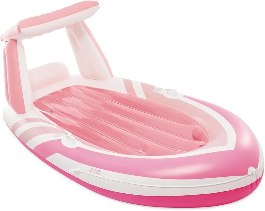 INTEX Pink Paradise - Flotador inflable para piscina, perfecto para fiestas en la piscina, 2 portavasos, capacidad de peso de 100kilos - Imagen 4