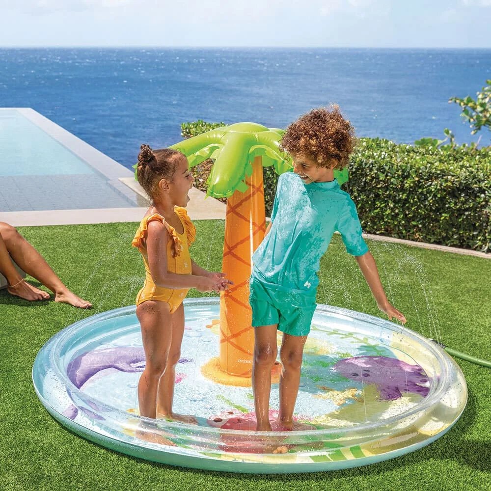 Piscina Infantil Intex Inflable 166L Isla con Palmera - Imagen 4