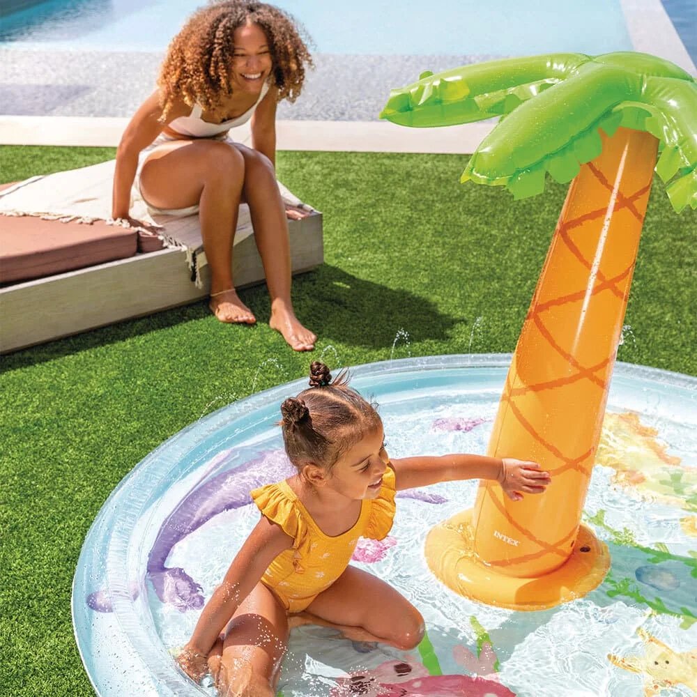 Piscina Infantil Intex Inflable 166L Isla con Palmera - Imagen 3