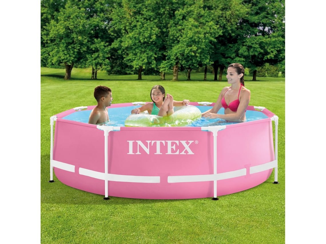 PISCINA INTEX 2843L CON ESTRUCTURA COLOR ROSA - Imagen 4