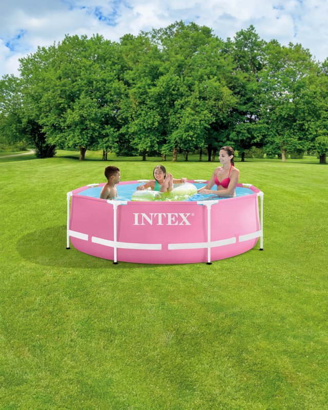 PISCINA INTEX 2843L CON ESTRUCTURA COLOR ROSA - Imagen 3