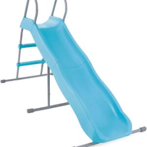 Intex 44106 – Tobogán infantil de jardín, acero y plástico, azul, 196 x 84 x 119 cm