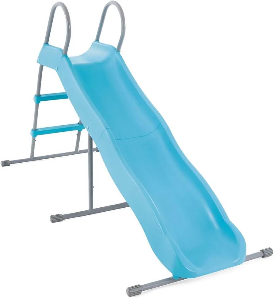 Intex 44106 – Tobogán infantil de jardín, acero y plástico, azul, 196 x 84 x 119 cm