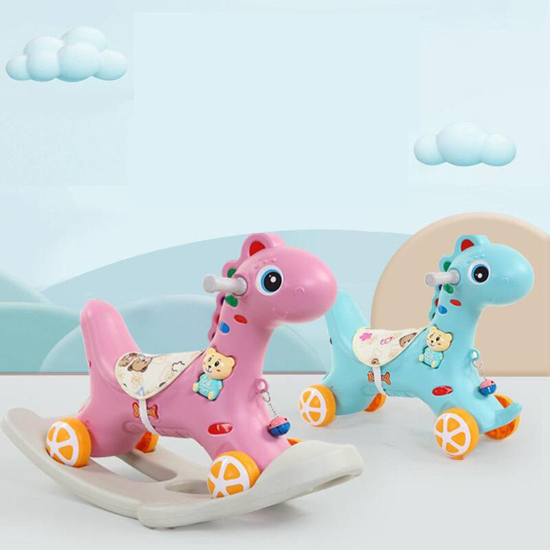 Caballito Balancín Correpasillo Jirafa Con Música Colores - Imagen 4