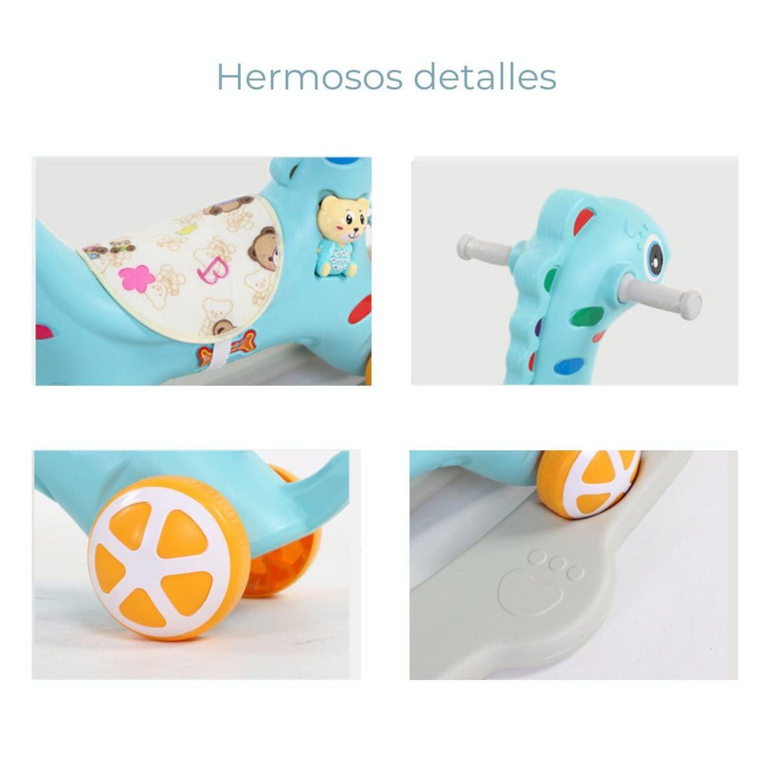 Caballito Balancín Correpasillo Jirafa Con Música Colores - Imagen 7