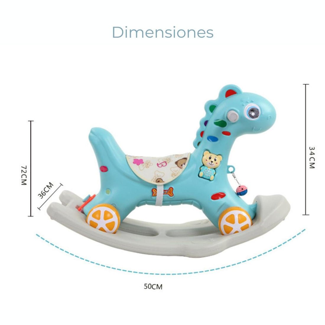 Caballito Balancín Correpasillo Jirafa Con Música Colores - Imagen 3
