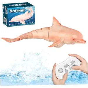 Juguete Delfín A Control Remoto Recargable Color Rosa