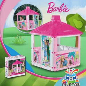 Casa de juegos Barbie 135x104x104 cm Dolu rosa Tamaño unico