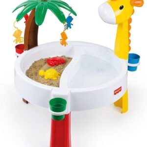 Dolu Fisher-Price - Mesa de actividades de agua y arena para niños, juguete de actividad física para interiores y exteriores, características separadas para juegos de agua y arena, adecuada para niños