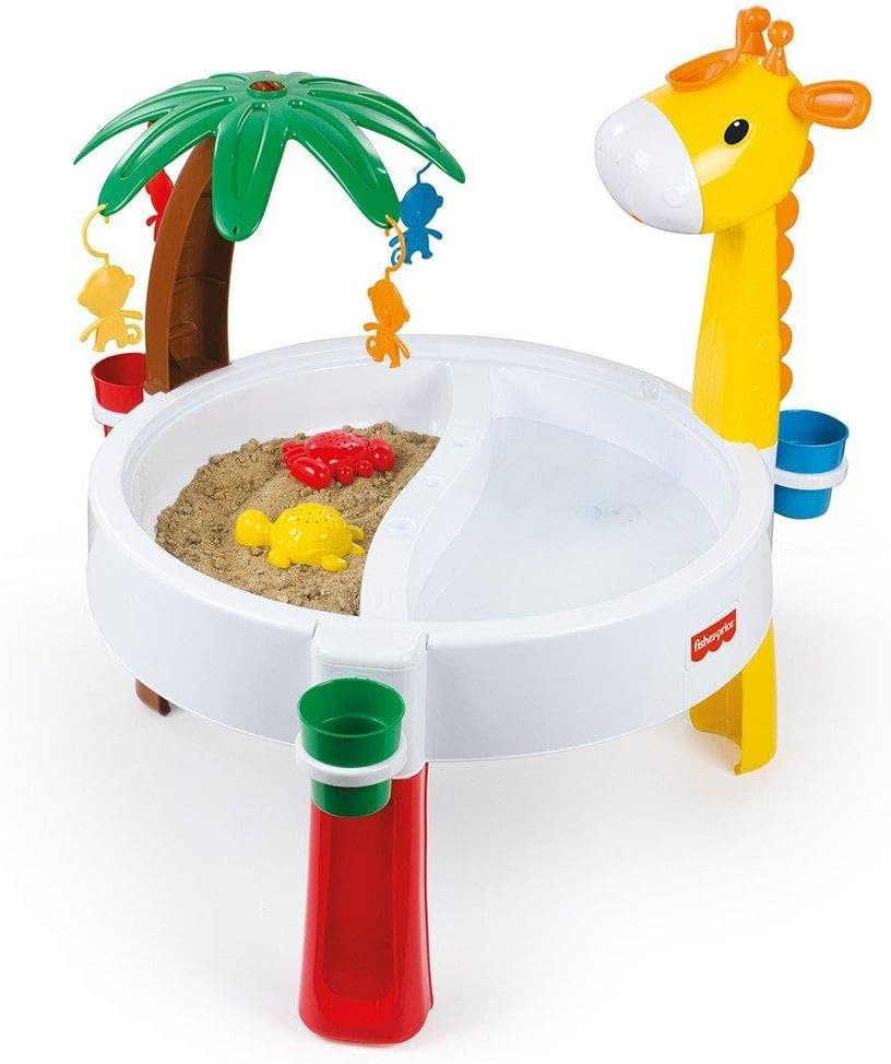 Dolu Fisher-Price - Mesa de actividades de agua y arena para niños, juguete de actividad física para interiores y exteriores, características separadas para juegos de agua y arena, adecuada para niños