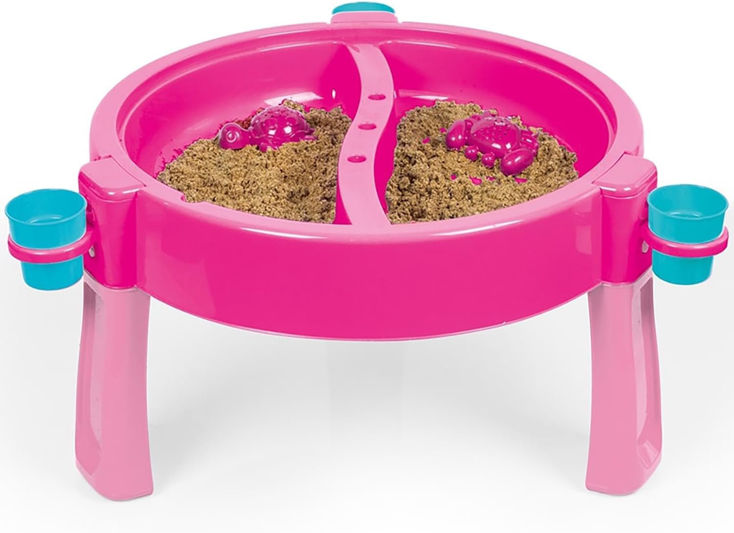 DOLU: Mesa de actividades 3 en 1 para agua y arena, unicornio, rosa, azul, se convierte en mesa creativa con tapa, juguete sensorial para interiores y exteriores, niños pequeños a partir de 2 años - Imagen 6