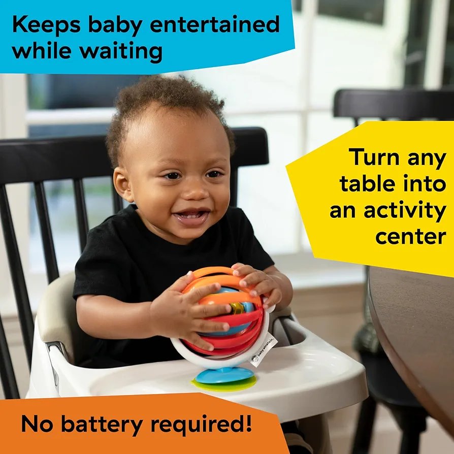 Baby Einstein - Juguete Giratorio calcomanía sin BPA con Ventosa para Actividades y Bandeja para Desarrollo temprano, 3 Meses + - Imagen 6