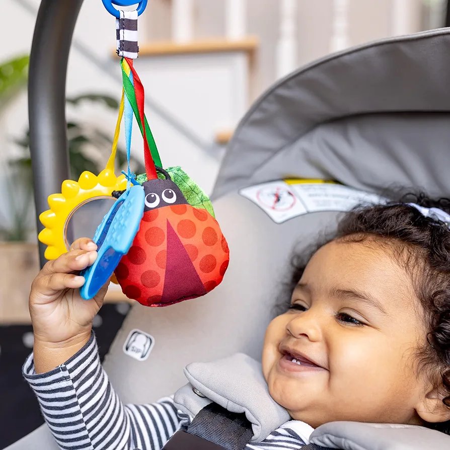 Baby Einstein Touch of Nature - Juguete sensorial para cochecito y sonajero mordedor, a partir de 0 meses - Imagen 6