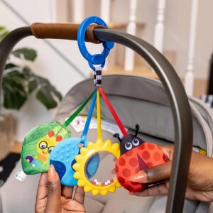 Baby Einstein Touch of Nature - Juguete sensorial para cochecito y sonajero mordedor, a partir de 0 meses