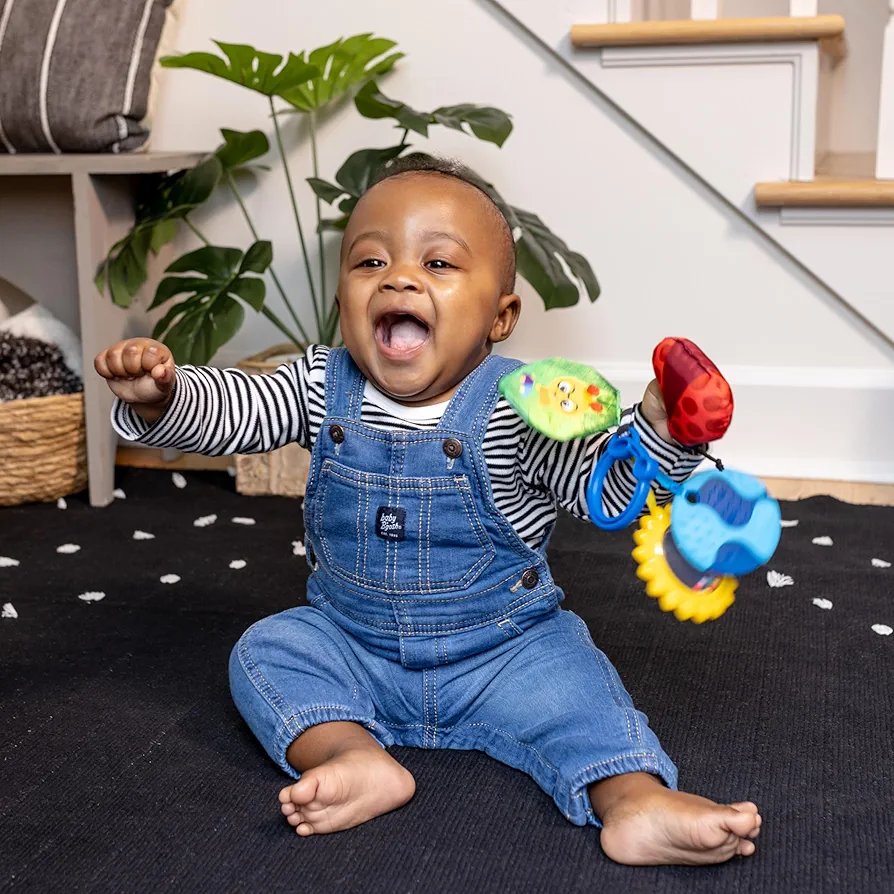 Baby Einstein Touch of Nature - Juguete sensorial para cochecito y sonajero mordedor, a partir de 0 meses - Imagen 3