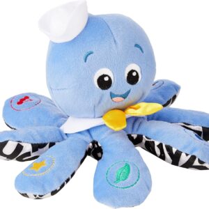 Baby Einstein Octoplush - Animal de peluche musical abrazable, juguete de peluche, aprende colores en 3 idiomas, azul, 11 pulgadas, edad de 3 meses en adelante