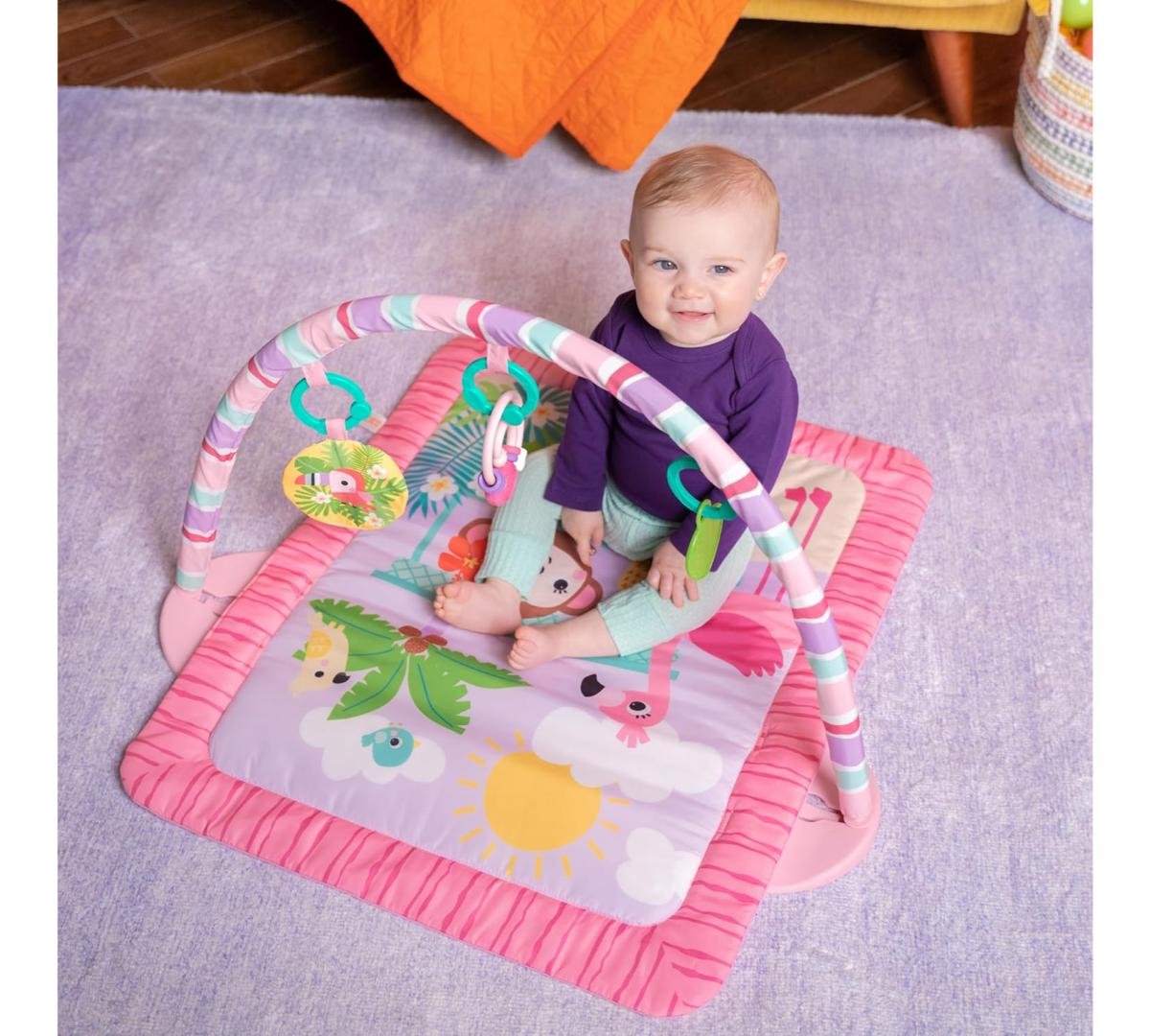 Gimnasio De Actividades Bright Starts Tiki Toy Bar Rosa - Imagen 6