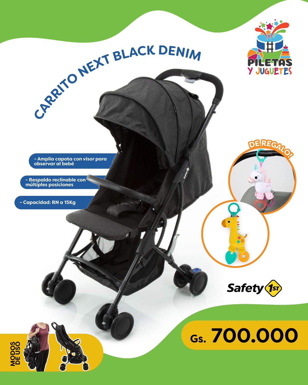 CARRITO NEXT SAFETY 1ST BLACK
