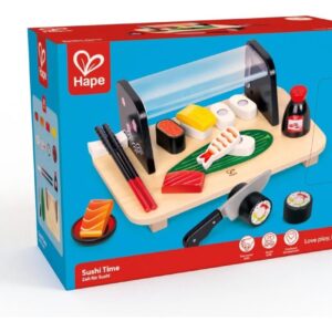 Juego De Sushi De Madera Con Palillos Y Accesorios Hape
