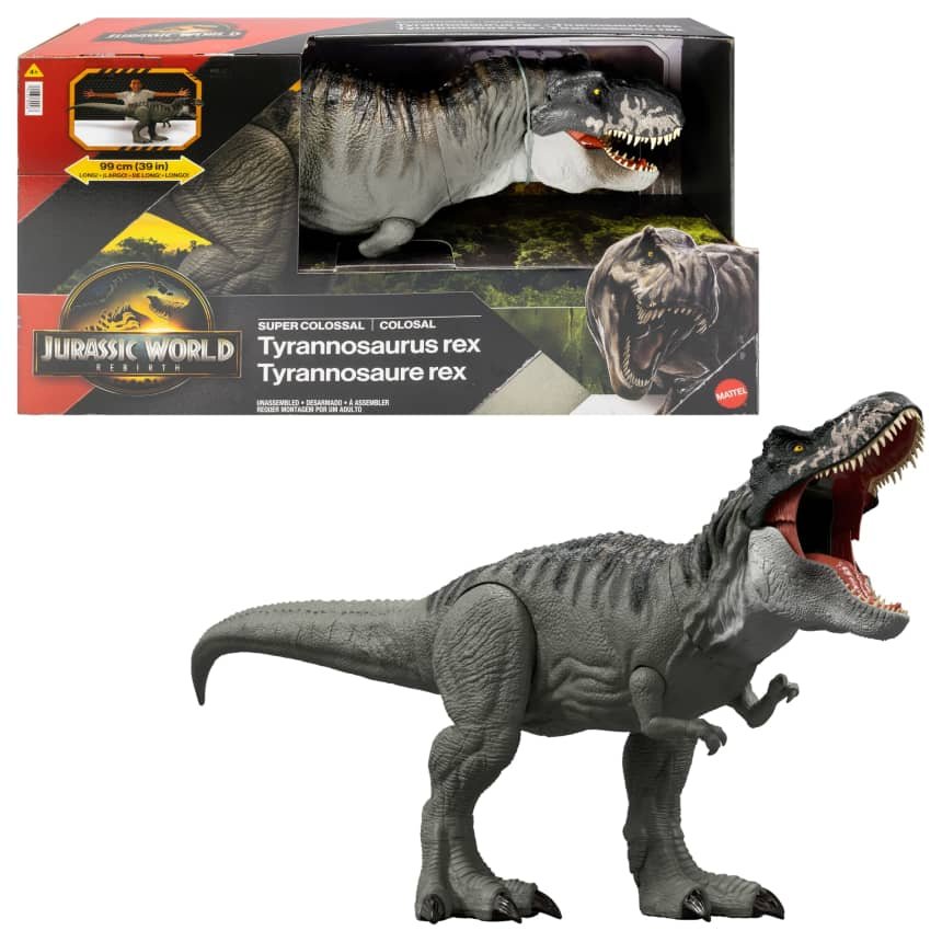 Jurassic World: El Renacer Tiranosaurio Rex Supercolosal Figura De Acción De Dinosaurio De La Película