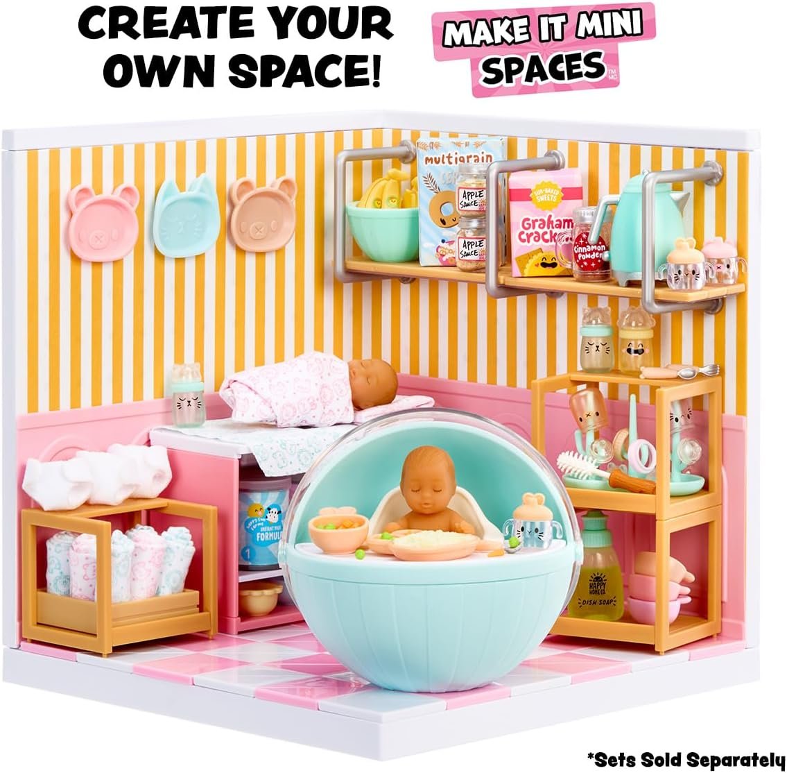 Make It Mini Real Baby Make It Mini Alimento para bebés (paquete de 2) Mini coleccionables - Embalaje misterioso ciego, bricolaje, realista, juego y accesorios, réplica de alimentos, juguete para niñas, regalos para mayores de 8 años, no comestible - Imagen 5