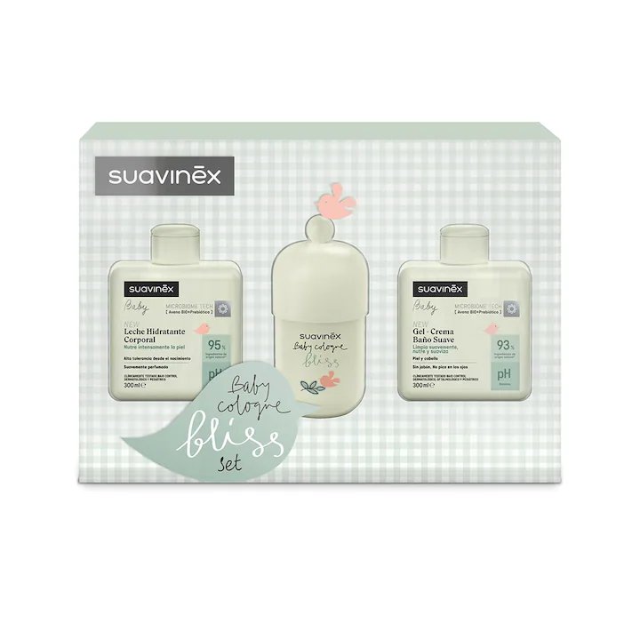Pack regalo perfumería Suavinex colonia Bliss + cosmética Verde Agua