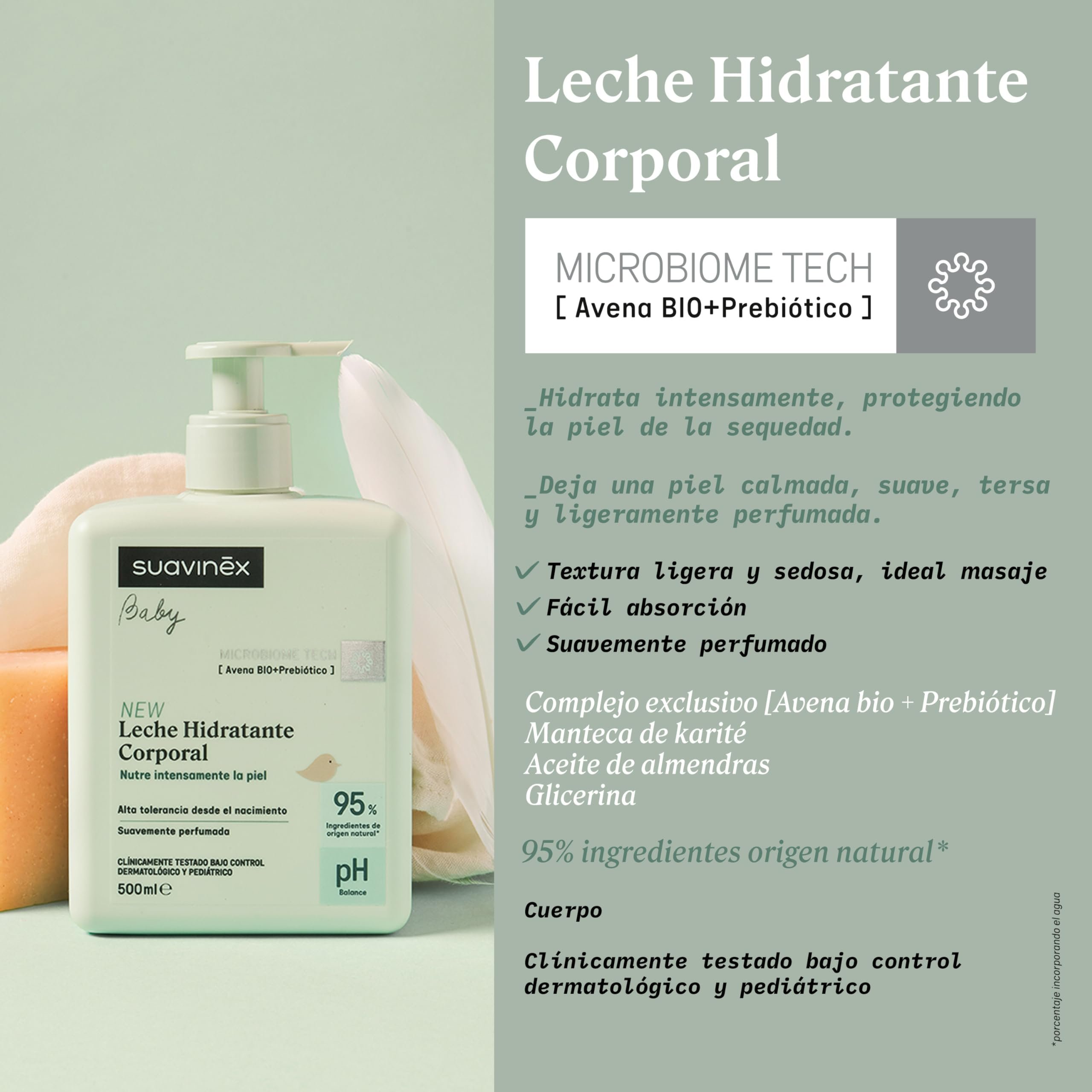 Crema corporal hidratante Suavinex para bebés y recién nacidos 500 ml - Imagen 2