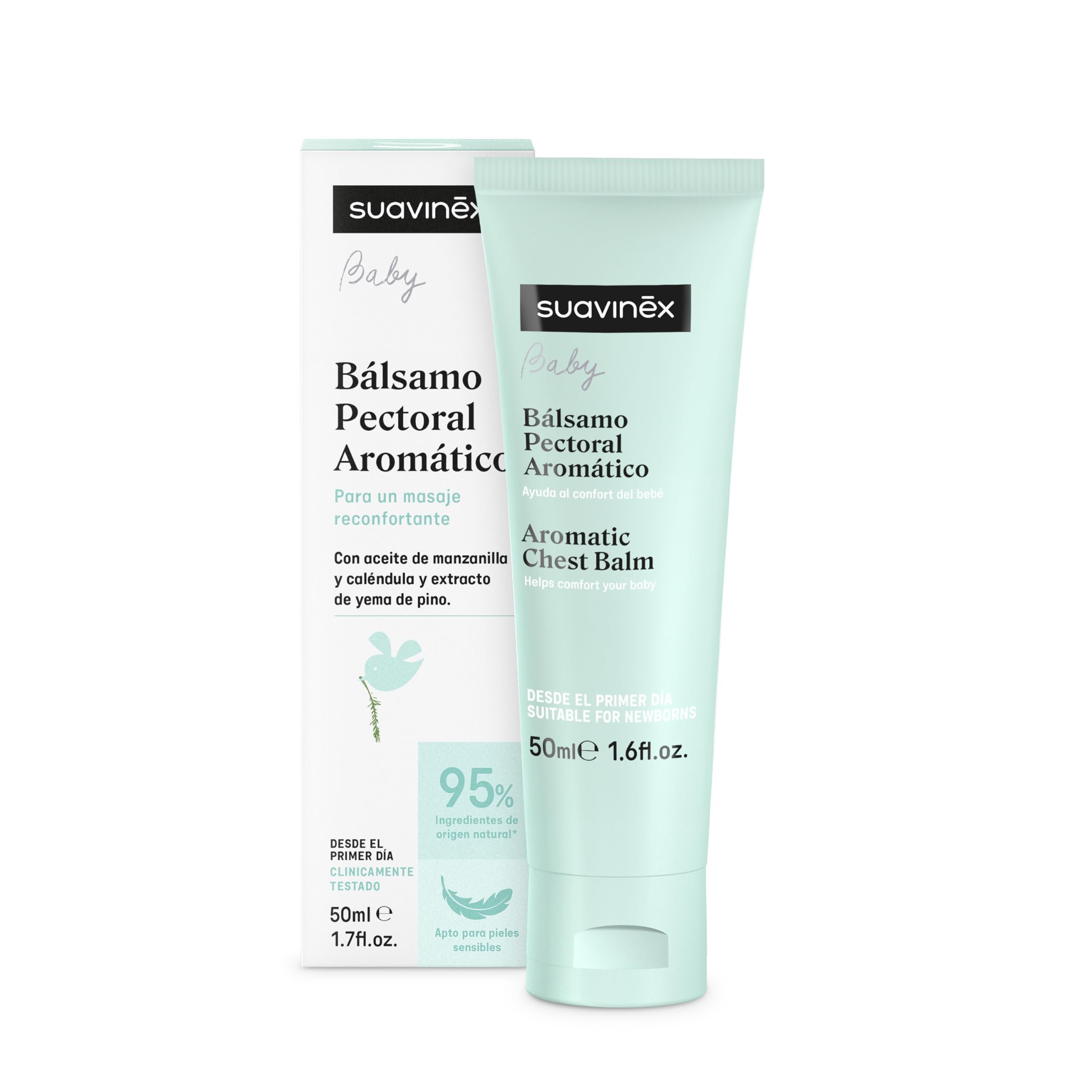 Bálsamo aromático para el pecho, para bebés, recién nacidos y niños, 50 ml.